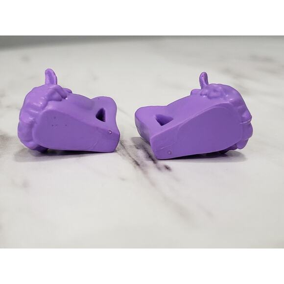 Monster High Doll Dead Tired Purple Slipper Shoes Heels ONLY replacement - Picture 5 of 5